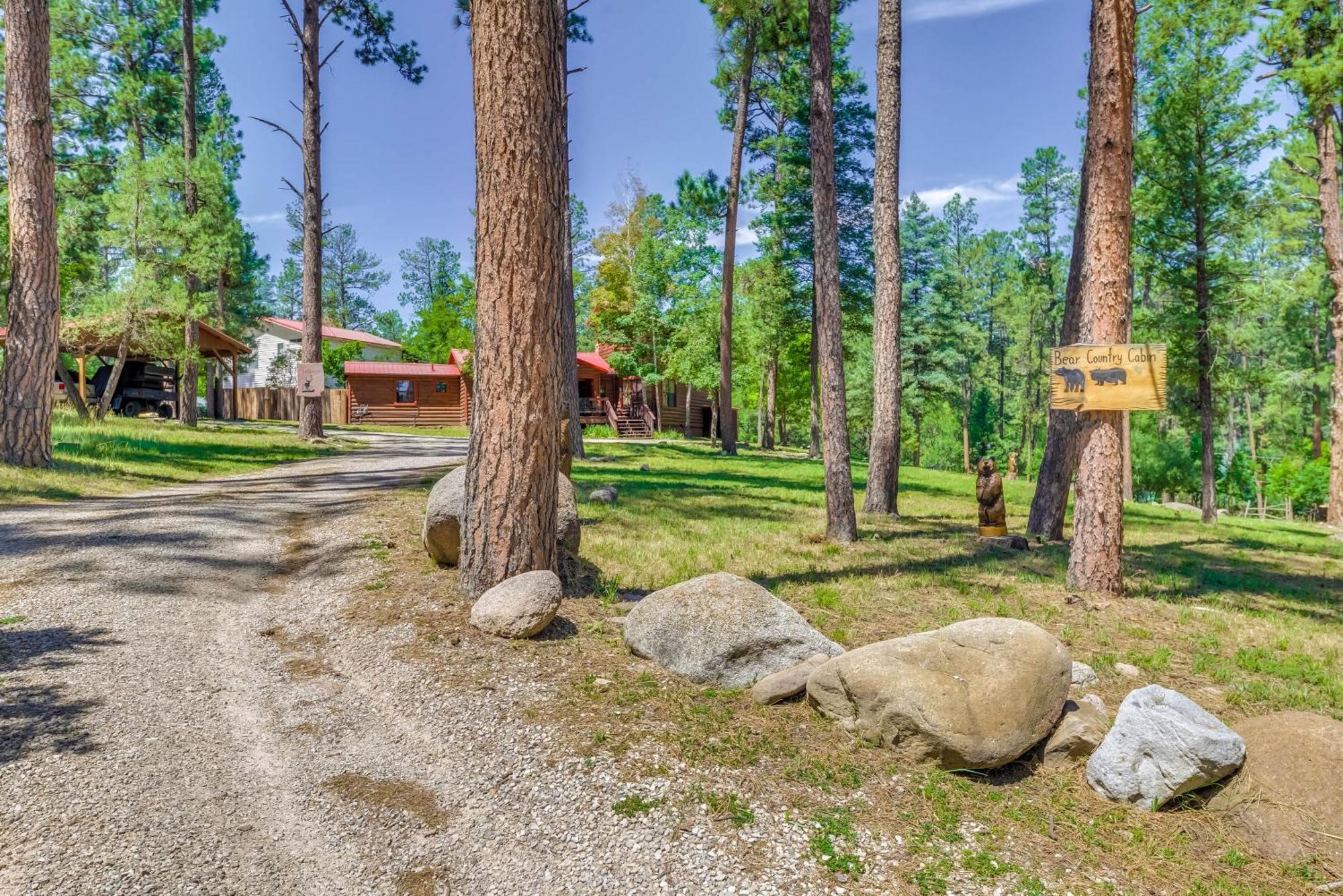 Unique Bear Country Cabin In Ruidoso With Hot Tub! Eksteriør billede